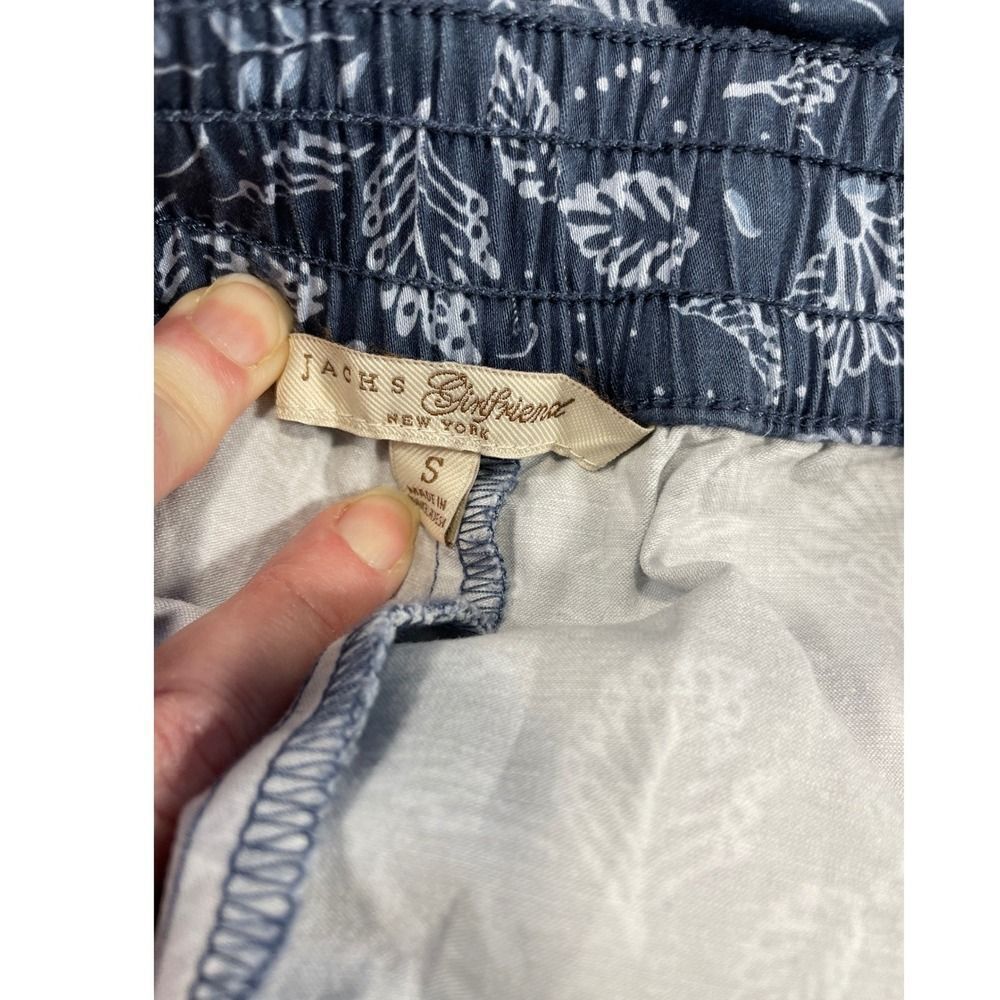 High Rise Stretchy Jacks Girlfriend Shorts W/ S Blue Floral Cotton Modal NWOT - Picture 7 of 9